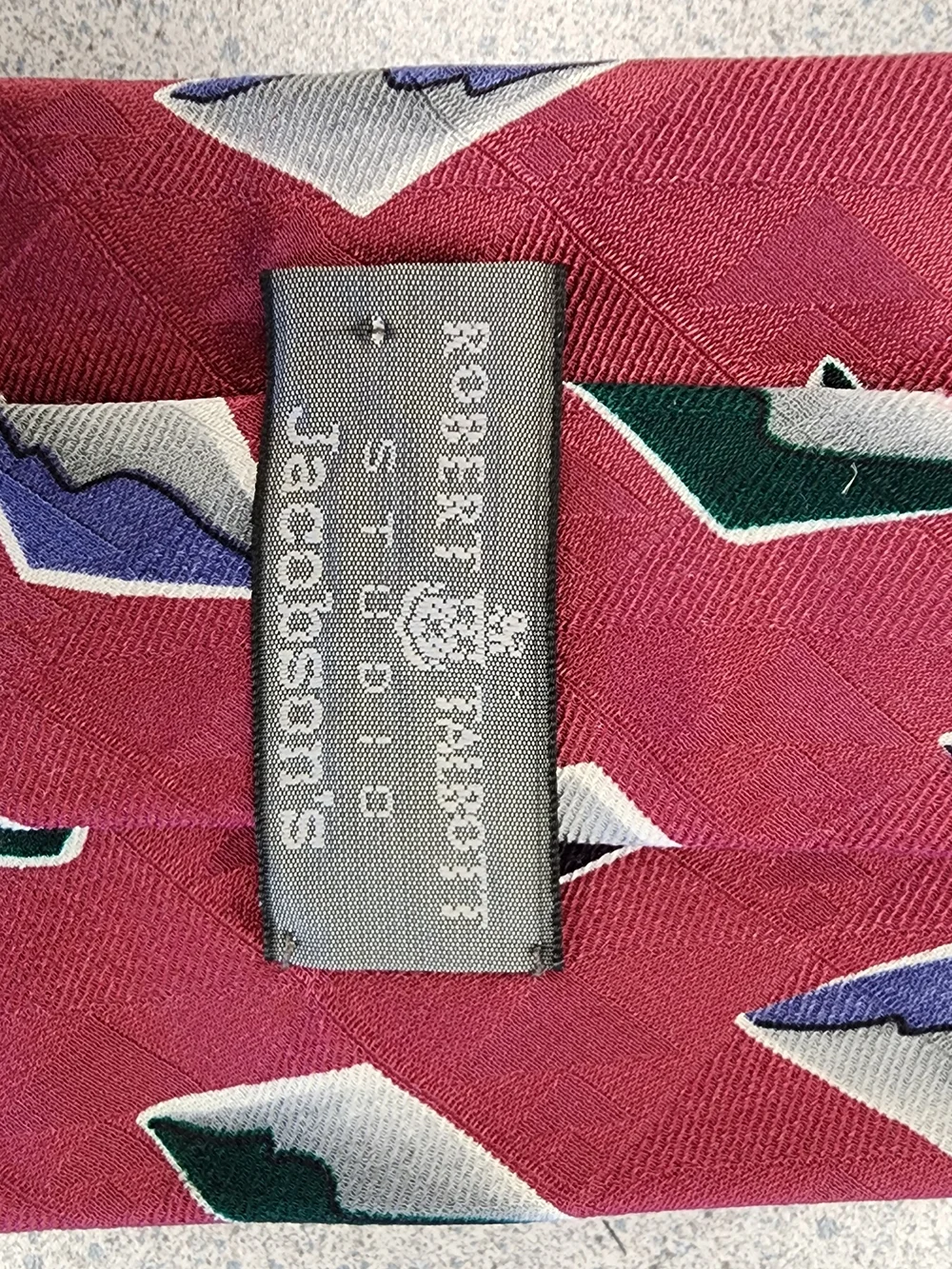 Vintage Robert Talbott Studio Geometric Silk Tie for Jacobson's - 90s Retro